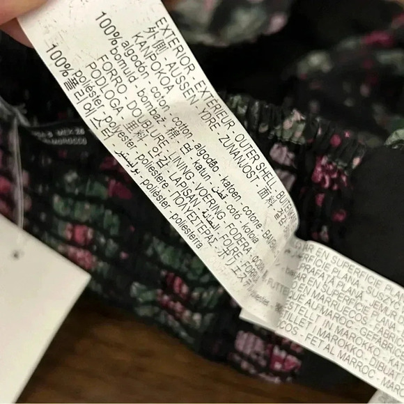 💕Zara dark  floral decor sleeve crop size small NWOT - Picture 6 of 11